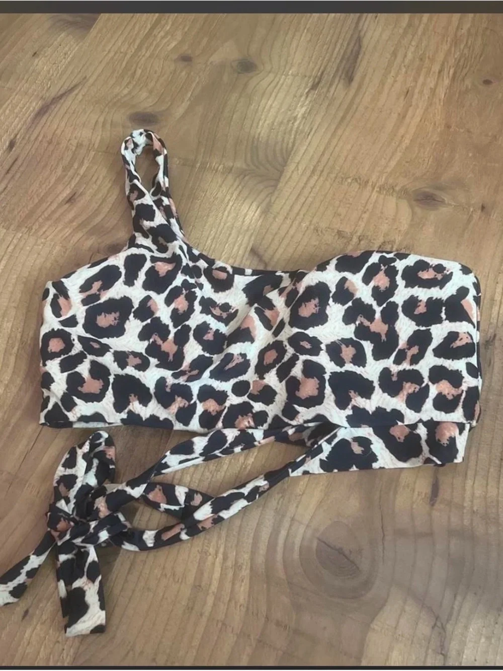 SHEIN Leopard Print High Waisted Bikini Set - Black, Brown, Cream